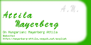 attila mayerberg business card